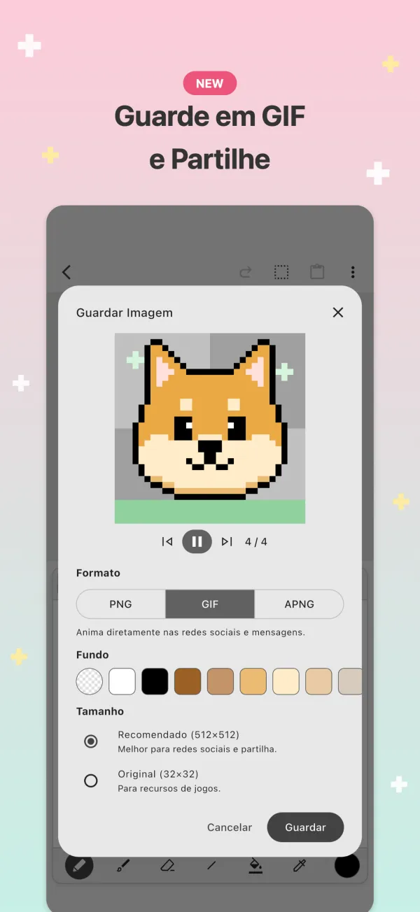 Guarde em GIF e Partilhe